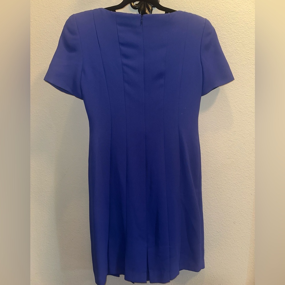 Liz Claiborne Blue Sheath Mini Dress Crew Neck